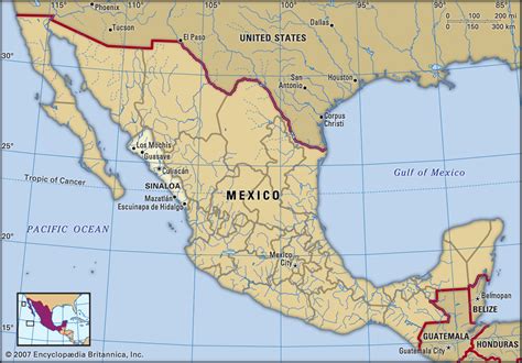 where is sinaloa mexico located
